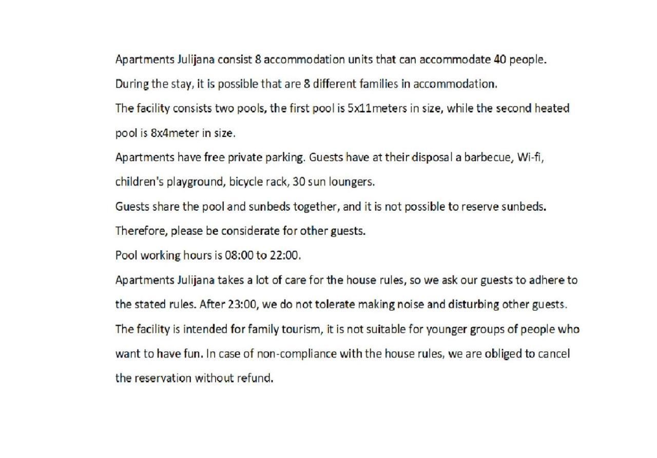 Apartments Julijana Privlaka  Kültér fotó